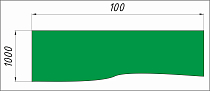 Опознавательная маркировочная лента зеленая 100мм x 1м