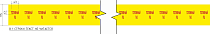 Лента маркировочная Топливный газ, 115 мм х 20 м, 43 мм, цвет фона желтый