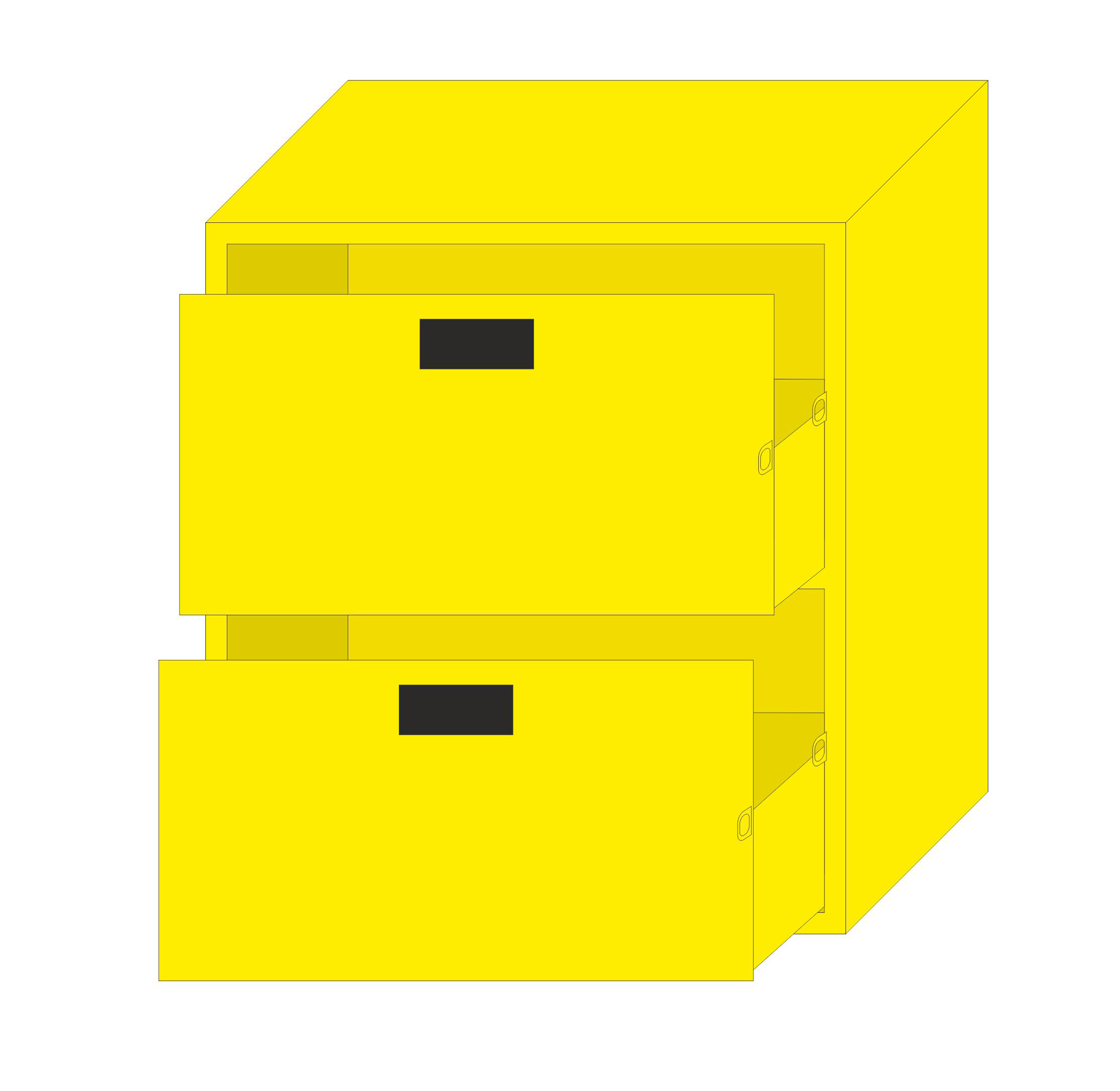 Модуль шкафа с 2 выдвижными ящиками