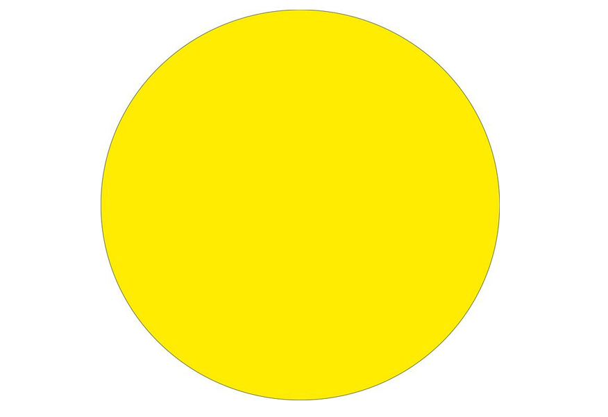 Знак Желтый круг на двери для слабовидящих