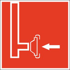 Знак F08 Пожарный сухотрубный стояк, 300х300 мм, пластик ГОСТ 12.4.026-2015