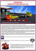 Информационный плакат Средства пожаротушения на АЗС А2 (420х600; Бумага, ламинированная; )