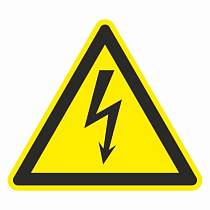 Знак по электробезопасности A05 Осторожно! Электрическое напряжение (T300, Плёнка ПВХ)