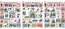 Информационный плакат Пожарная безопасность 3 шт. (600х420; Пластик ПВХ 2 мм; )
